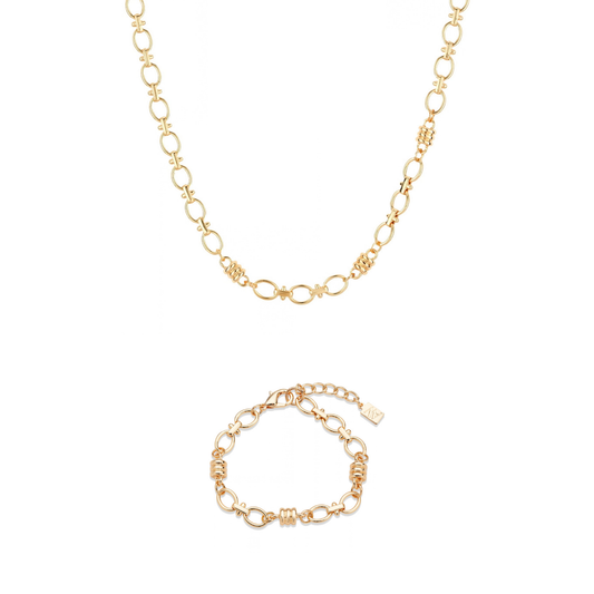 August Woods Gold Vintage Circle Link Gift Set