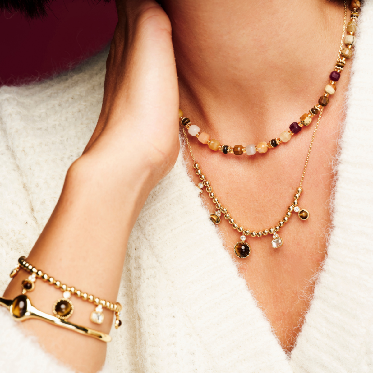 August Woods Gold Molten Tiger's Eye Bangle