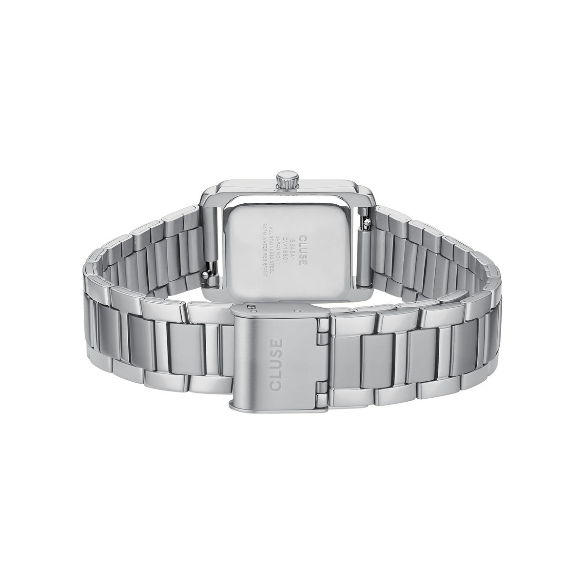 Cluse Silver Anglee Rectangle White 23mm Watch