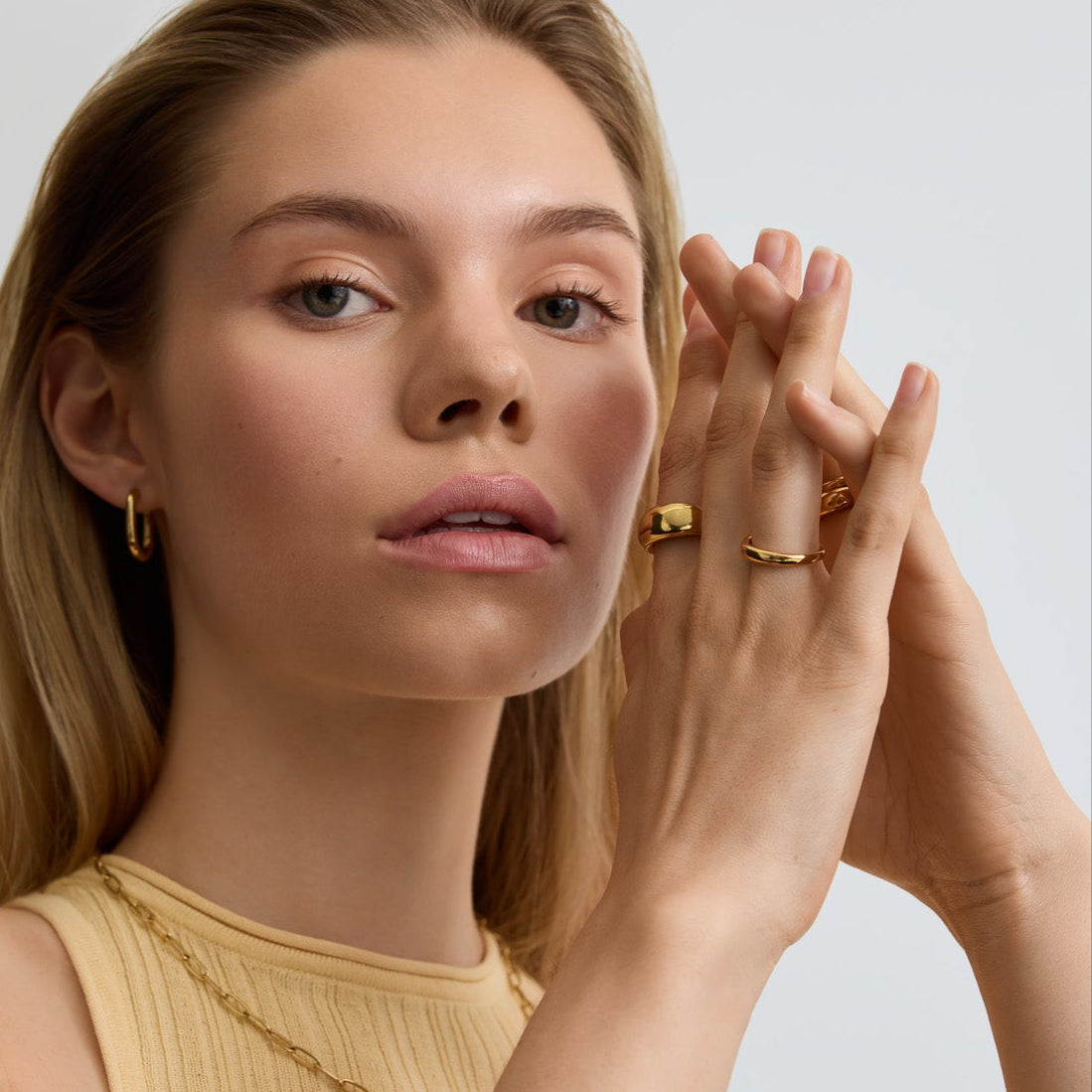 D.Louise Gold Sleek Dome Ring