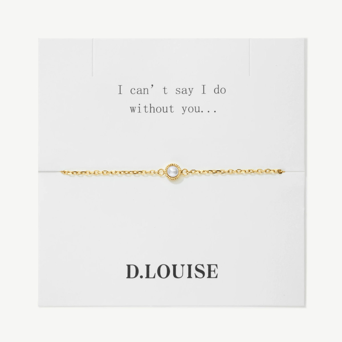 D.Louise Gold Bridesmaid Dainty Pearl Bracelet