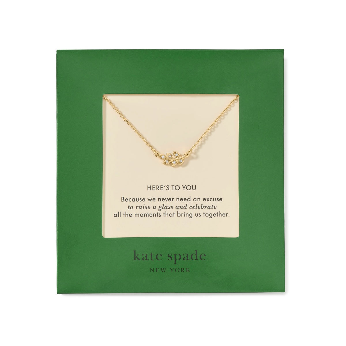 Kate Spade New York Gold Over a New Leaf Gifting Necklace