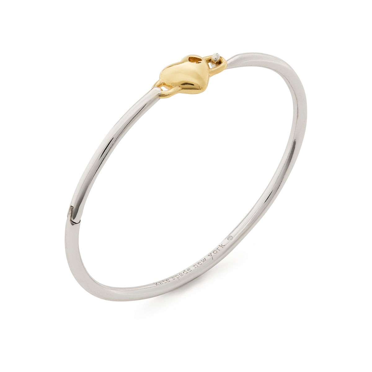 Kate Spade New York Gold Mix Padle Spade Heart Charm Bangle
