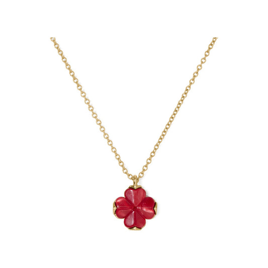 Kate Spade New York Gold Red Spade Flower Necklace