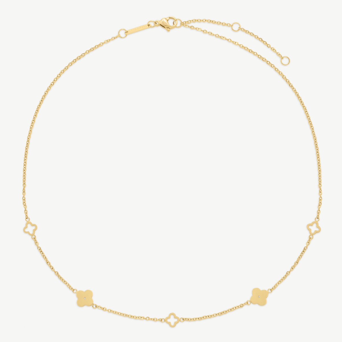 D.Louise Gold Multi Clover Necklace