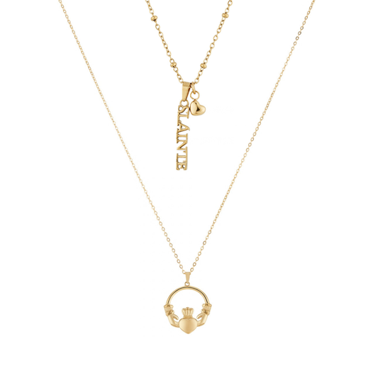Over & Over Gold Stainless Steel Claddagh Sláinte Gift Set