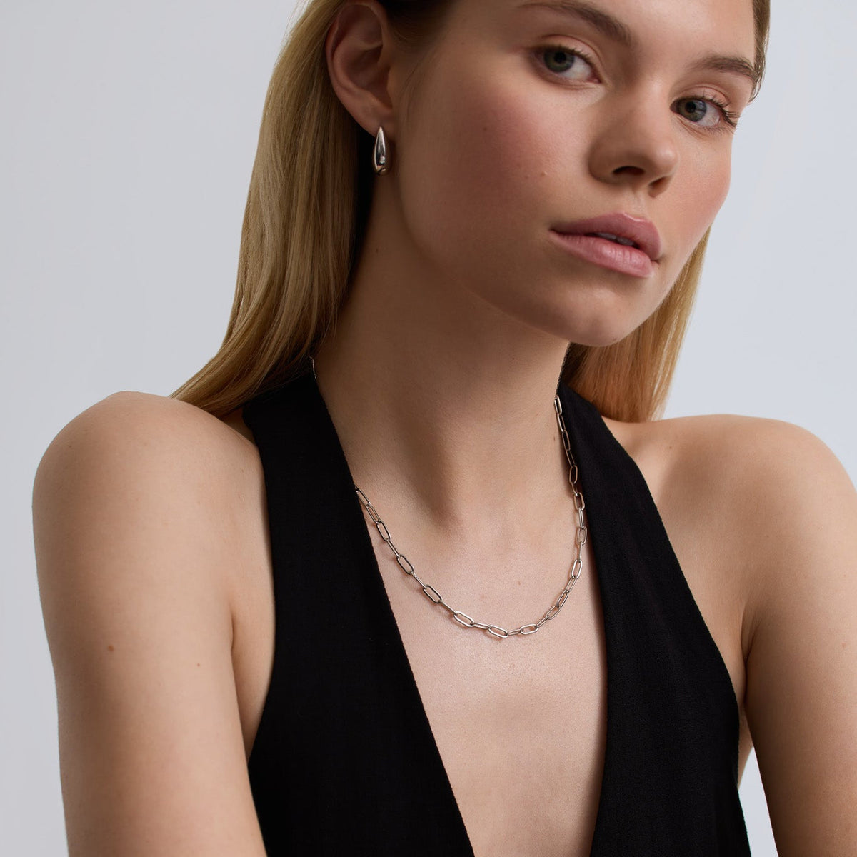 D.Louise Gold Paperclip Chain Necklace