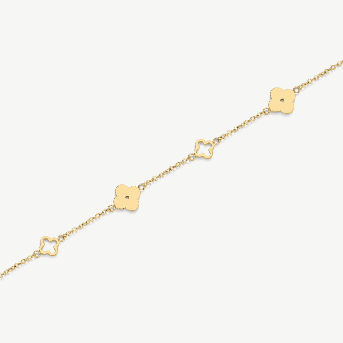 D.Louise Gold Multi Clover Bracelet