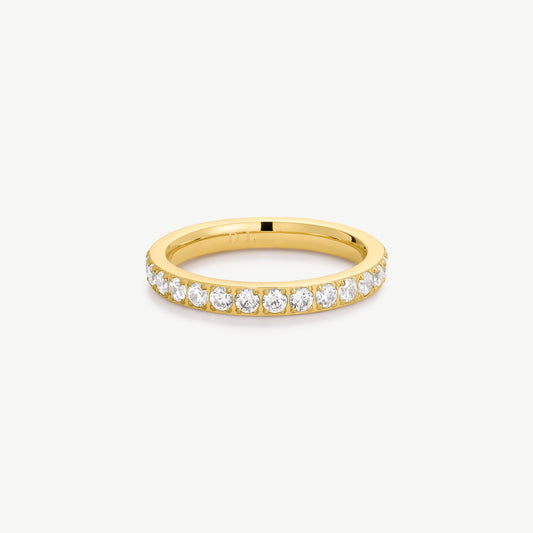 D.Louise Gold CZ Eternity Band Ring