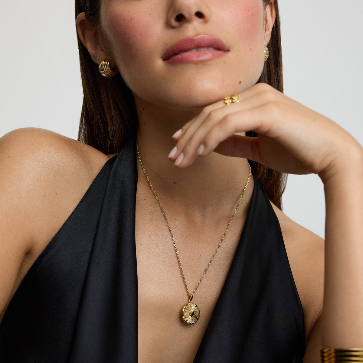 D.Louise Gold Heart Talisman Necklace