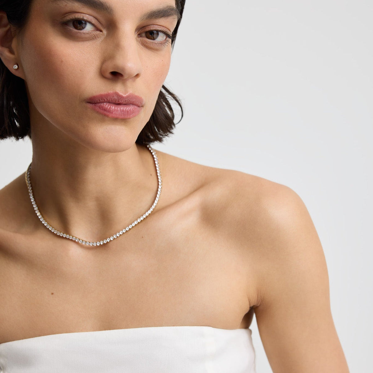 D.Louise Gold Luxe CZ Tennis Necklace
