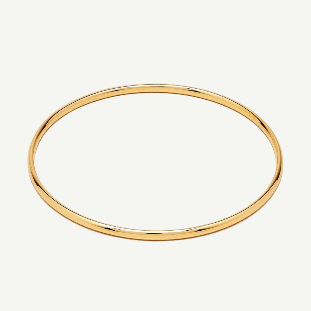 D.Louise Gold Classic Sleek Thin Gold Bangle