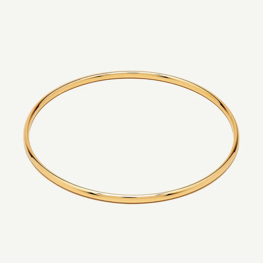 D.Louise Gold Classic Sleek Thin Gold Bangle