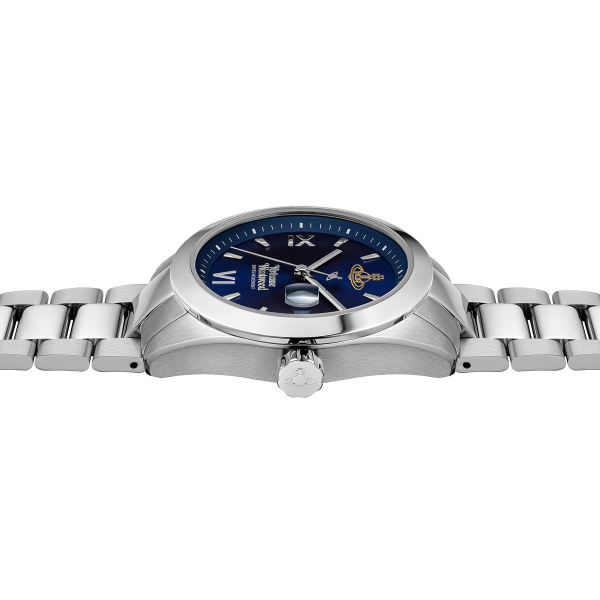 Vivienne Westwood Silver Fenchurch Midnight Blue Dial Watch
