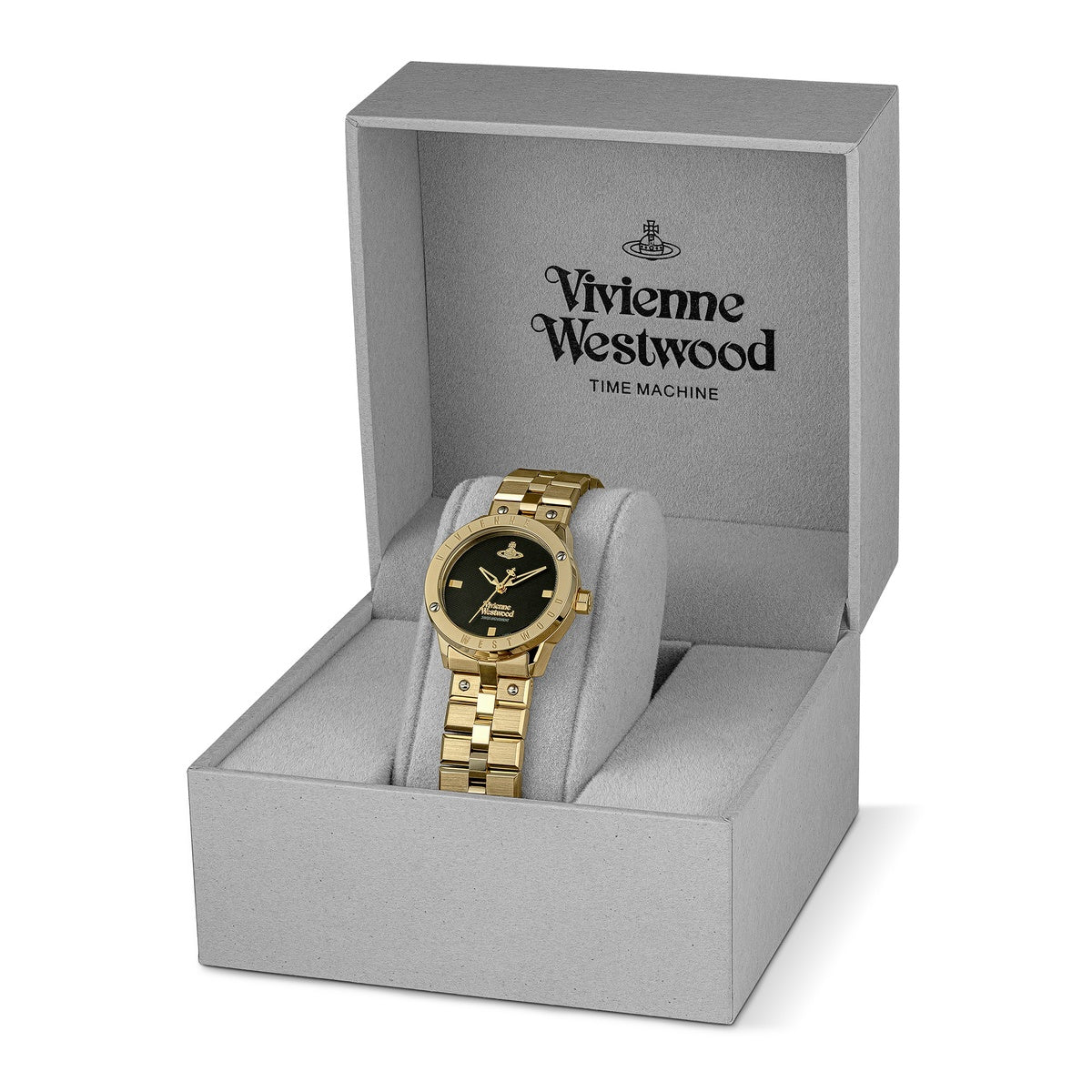 Vivienne Westwood Gold The Trellick Black Dial Watch