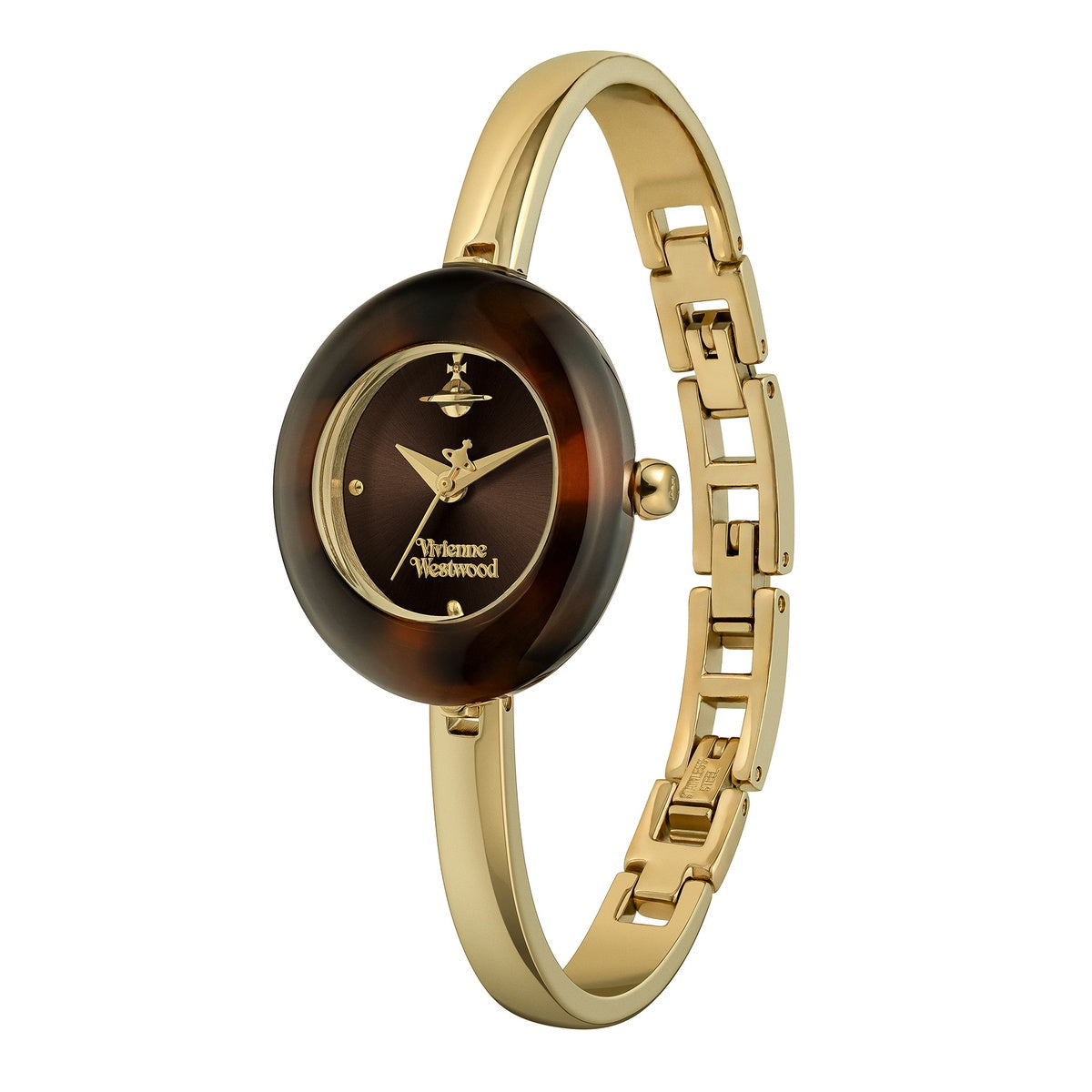 Vivienne Westwood Gold The Audley Tortoiseshell Bangle Watch
