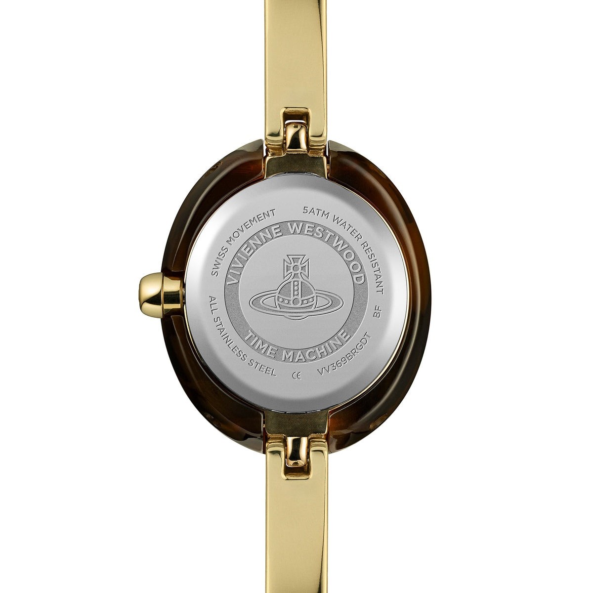 Vivienne Westwood Gold The Audley Tortoiseshell Bangle Watch