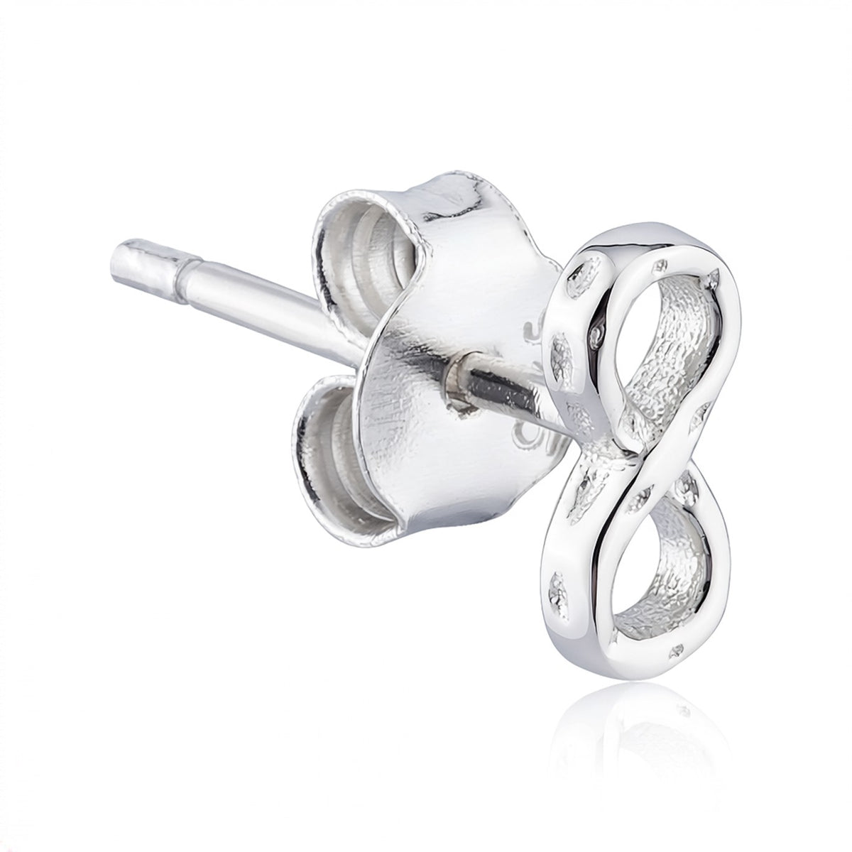 Argento Silver Classic Infinity Stud Earrings