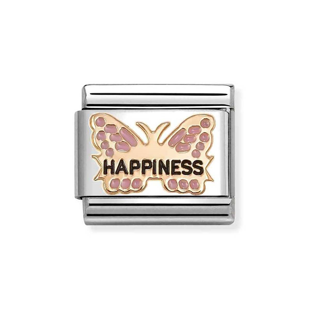 Nomination Rose Gold Pink Butterfly Happiness Charm