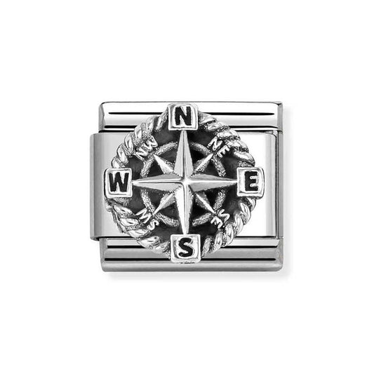 Nomination Silver 3D Compass Charm