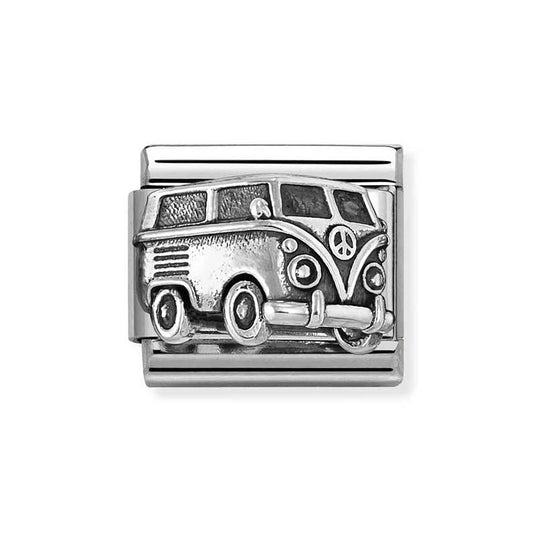 Nomination Silver Camper Van Charm