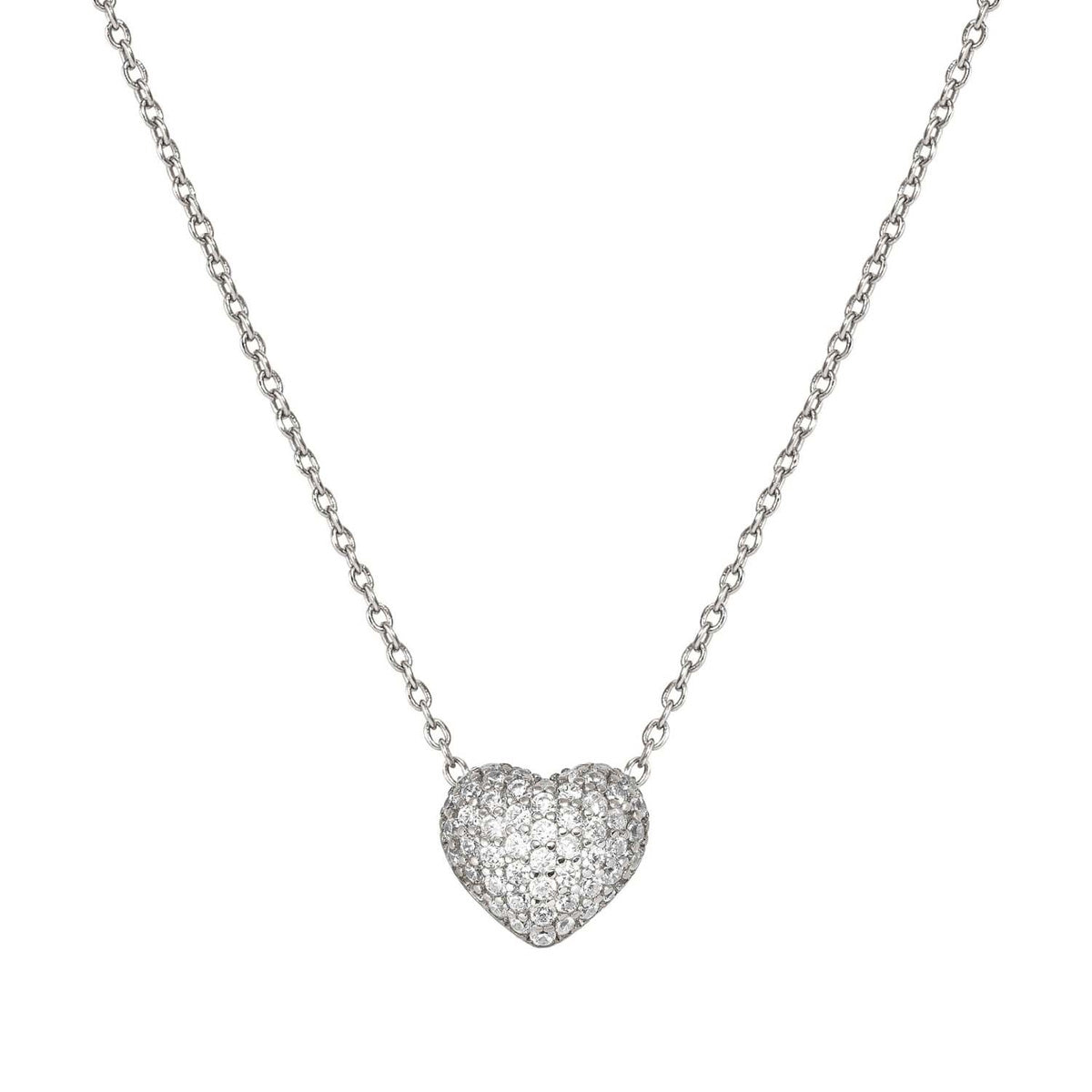 Nomination Silver Lifepoetry White Pavé Heart Necklace