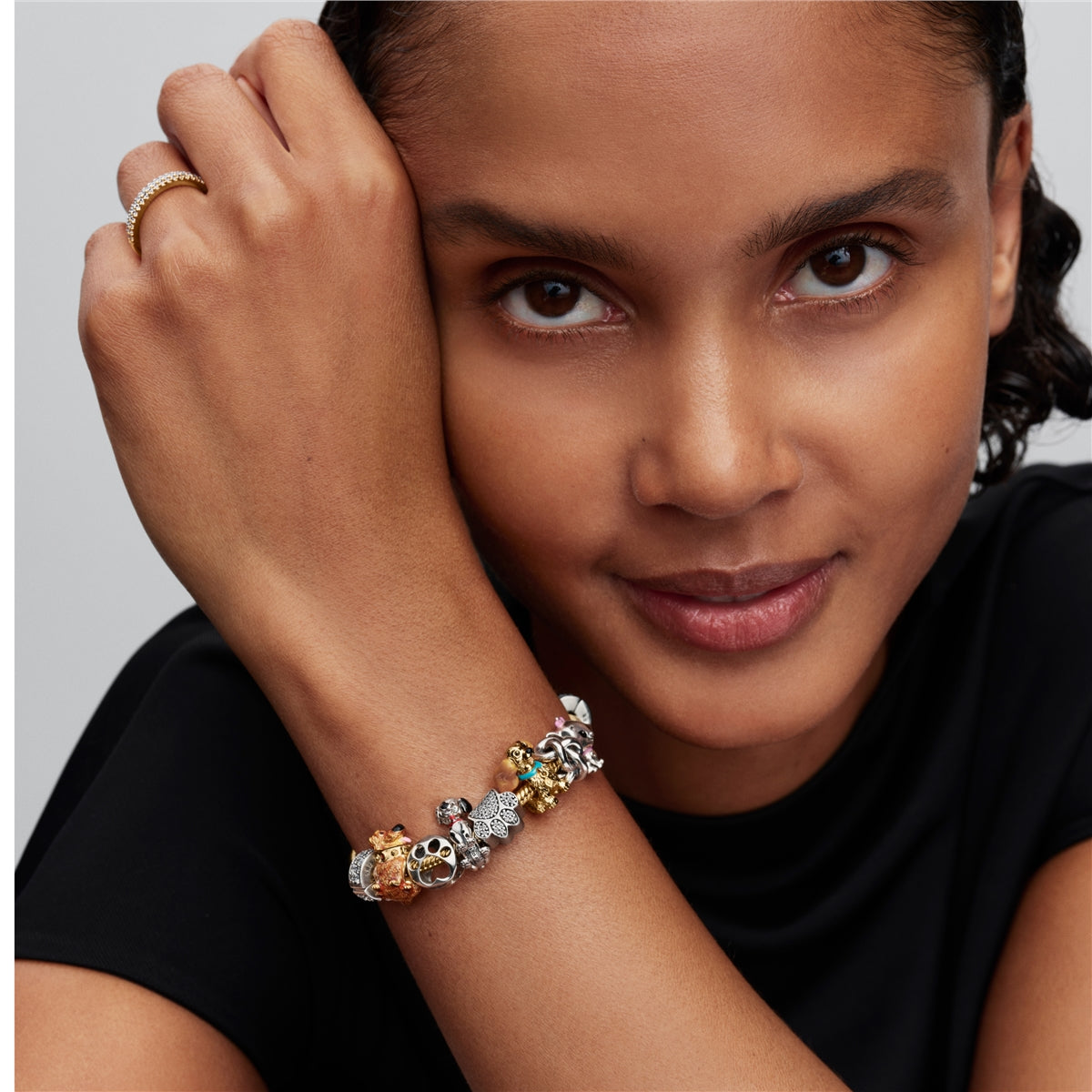 Pandora Gold Disney Lady Charm