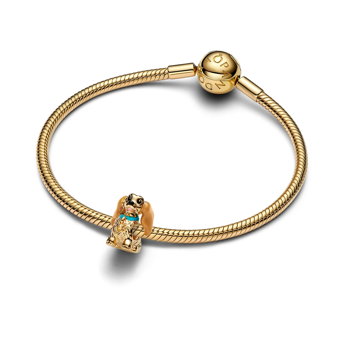 Pandora Gold Disney Lady Charm