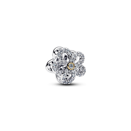 Pandora Silver Pavé Flower Openwork Charm