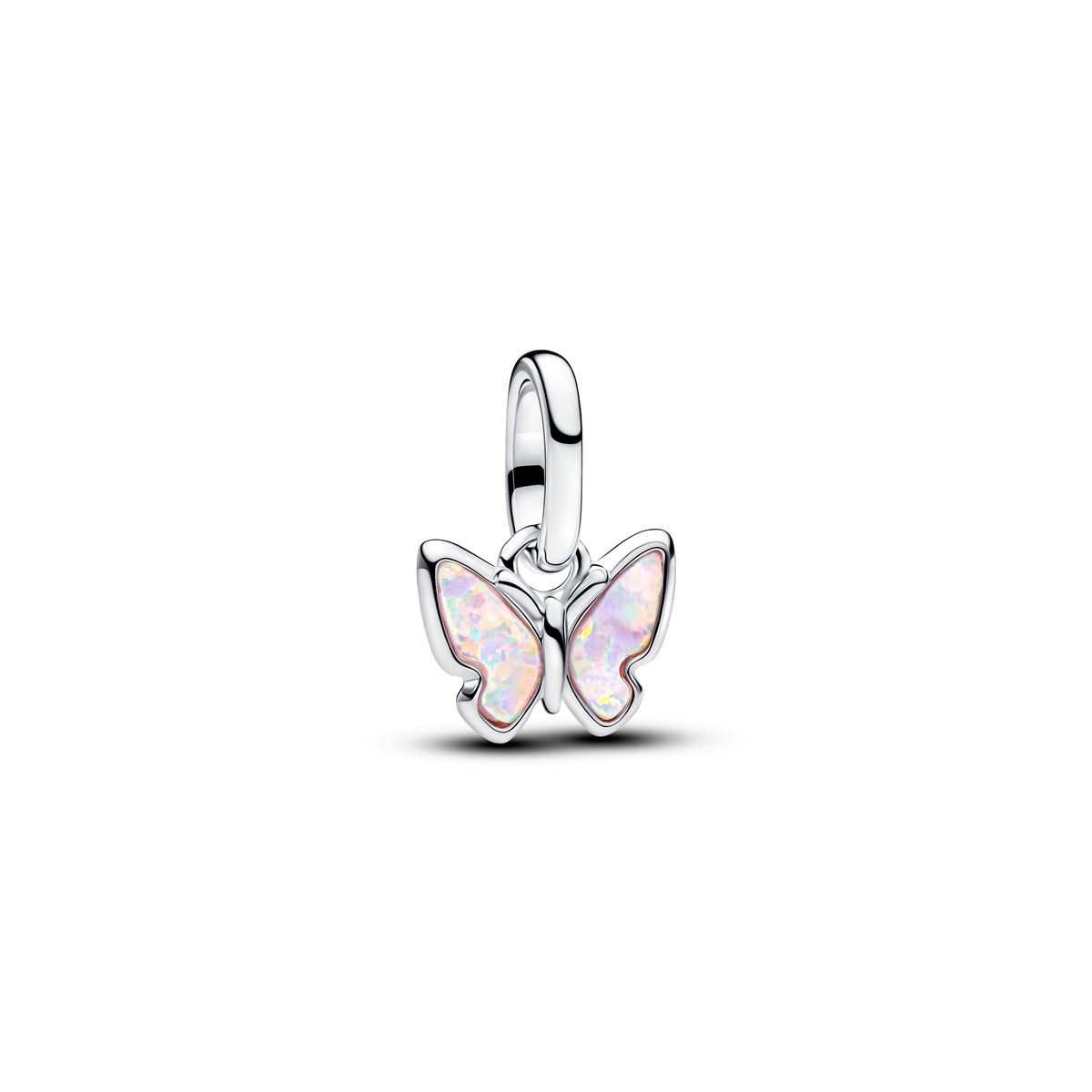 Pandora Silver Pink Butterfly Mini Dangle Charm
