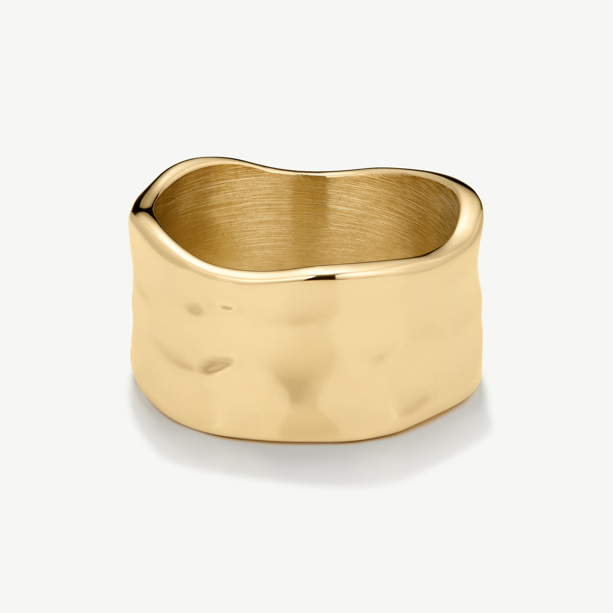 D.Louise Gold Textured Organic Band Ring