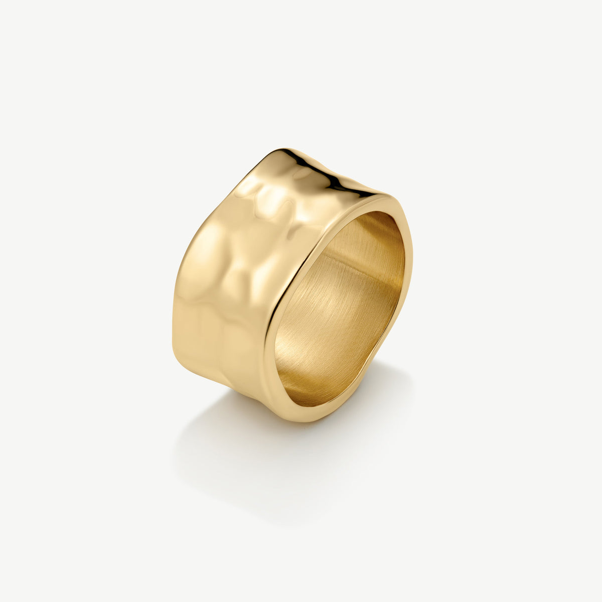 D.Louise Gold Textured Organic Band Ring