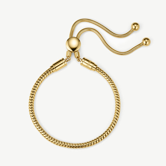 D.Louise Gold Classic Snake Chain Friendship Bracelet