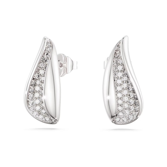 Swarovski Classica Sterling Silver White Round Cut Drop Earrings