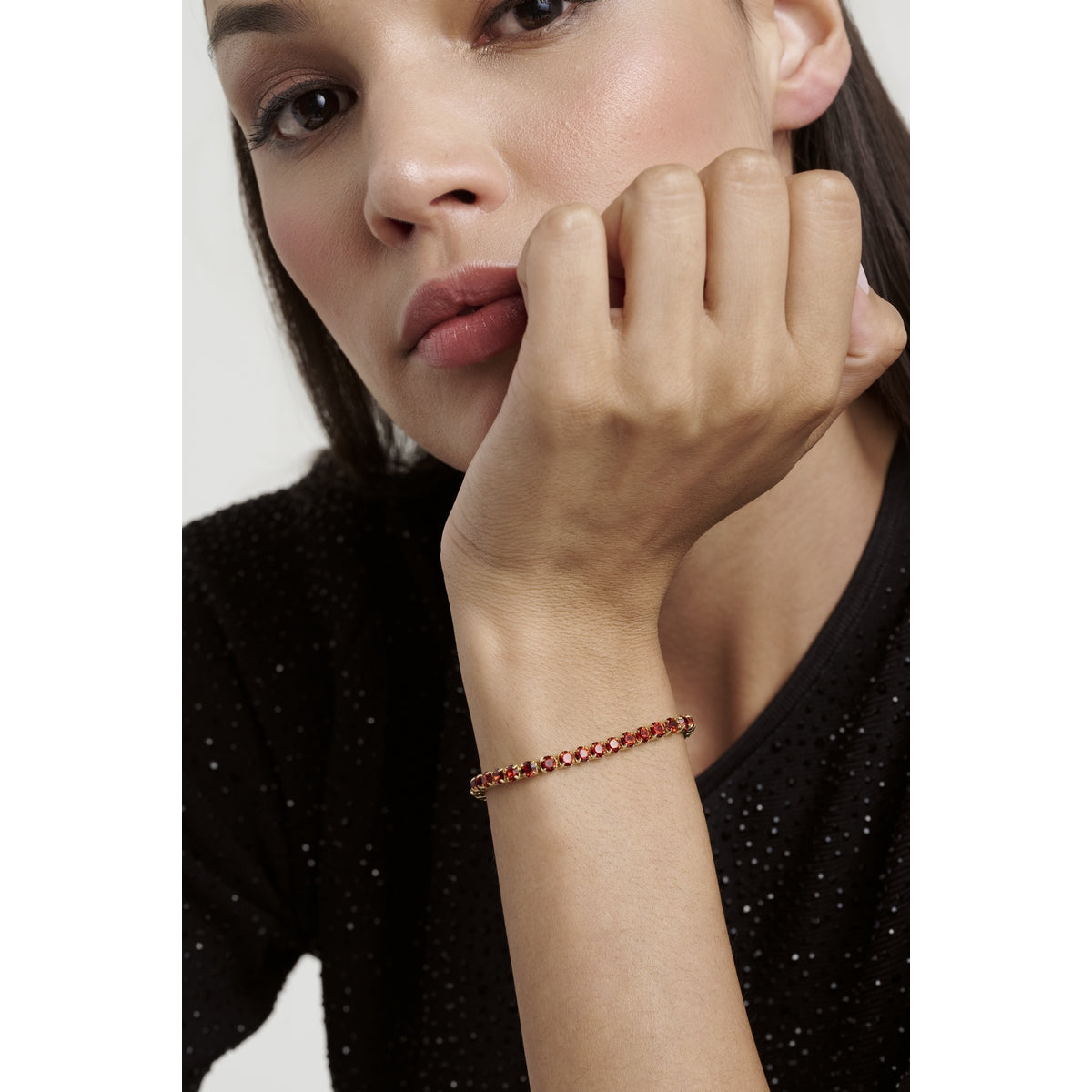 Ted Baker Gold Red Melrah Slider Bracelet