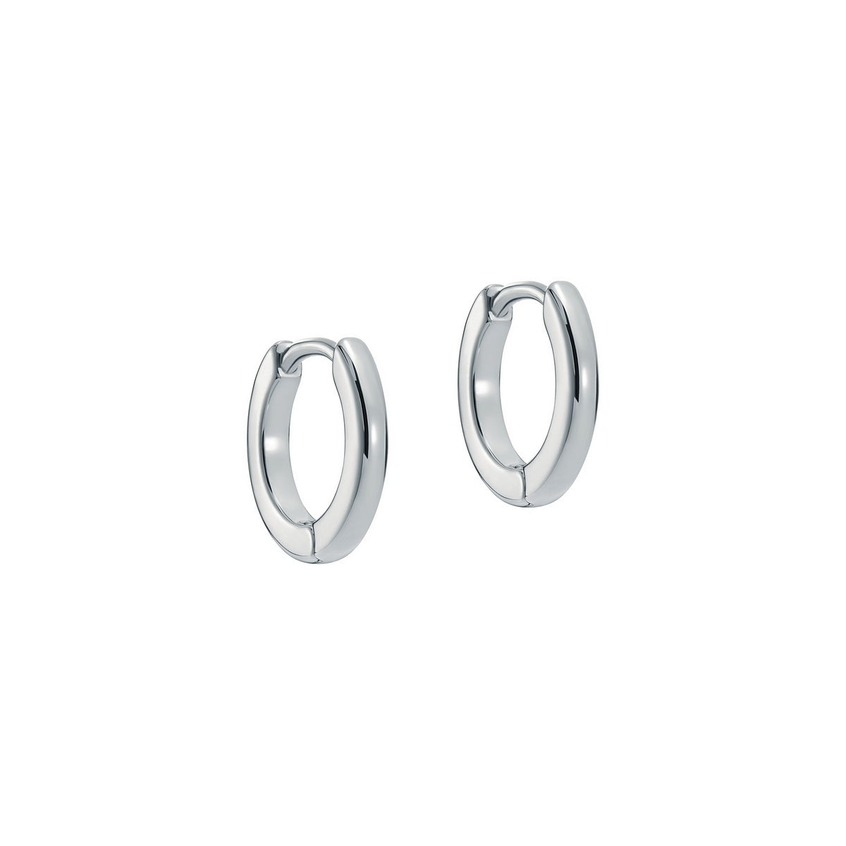 Ted Baker Silver Crislie Classic Hoop Logo Hoop Earrings