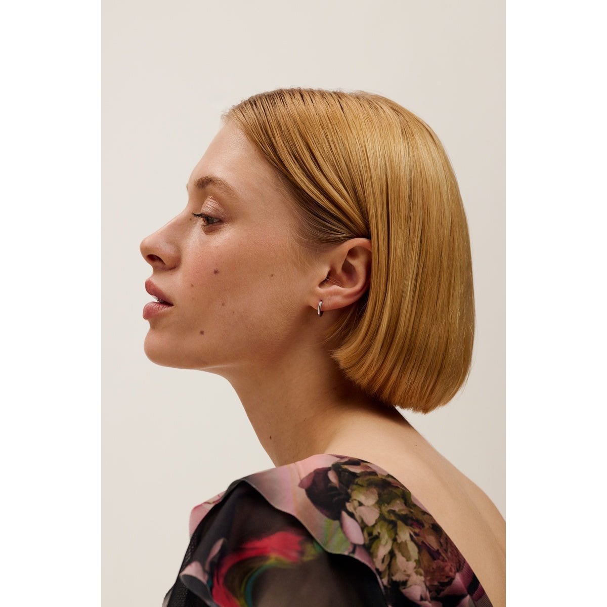 Ted Baker Silver Crislie Classic Hoop Logo Hoop Earrings