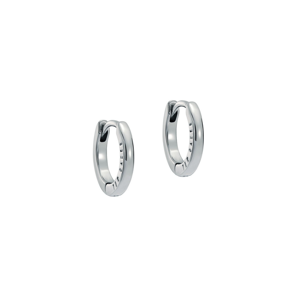 Ted Baker Silver Crislie Classic Hoop Logo Hoop Earrings