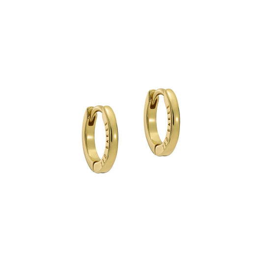 Ted Baker Gold Crislie Classic Hoop Logo Hoop Earrings