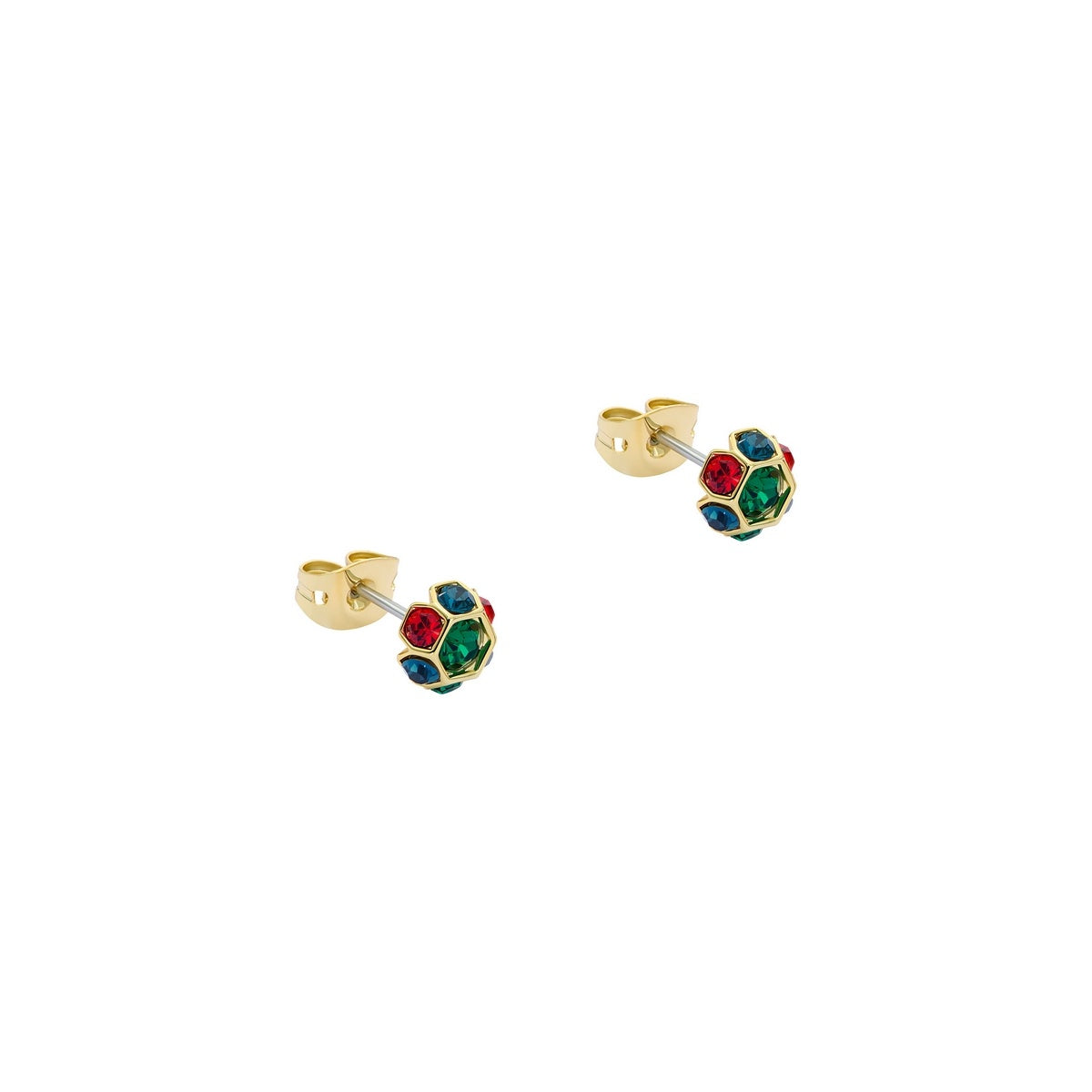 Ted Baker Gold Gemme Multi Green Gem Cluster Stud Earrings