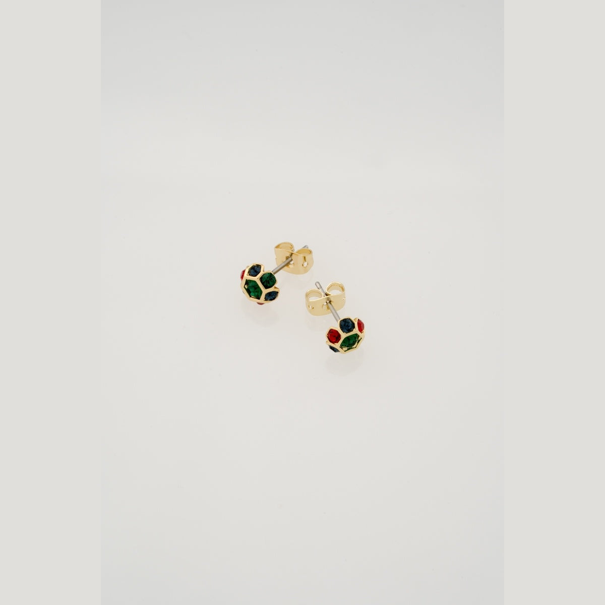 Ted Baker Gold Gemme Multi Green Gem Cluster Stud Earrings