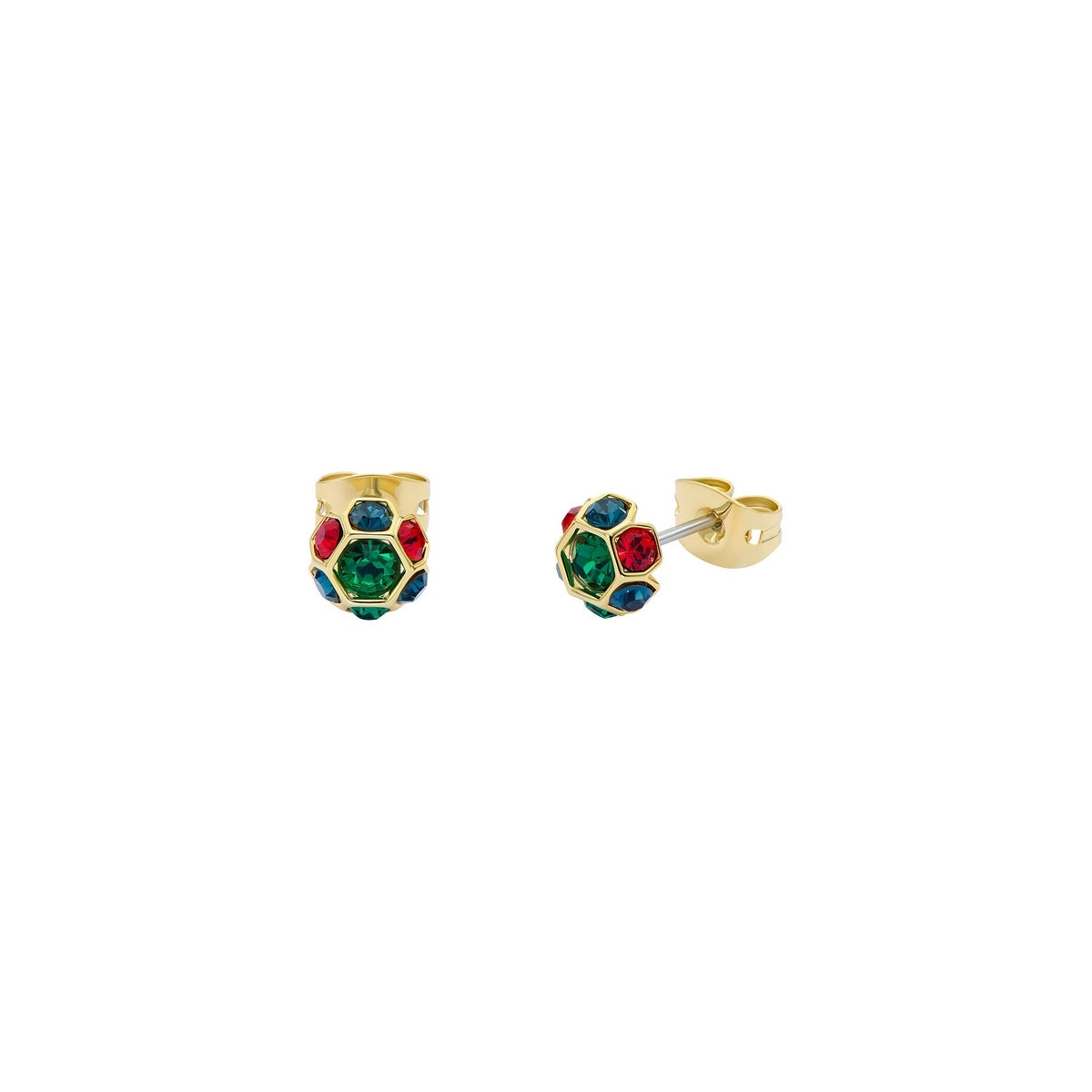 Ted Baker Gold Gemme Multi Green Gem Cluster Stud Earrings