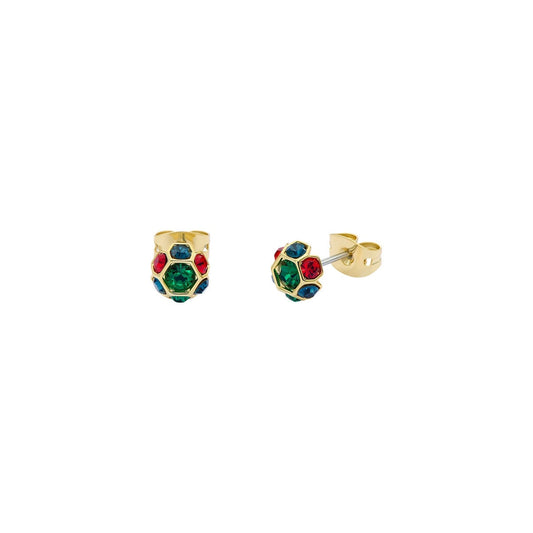 Ted Baker Gold Gemme Multi Green Gem Cluster Stud Earrings
