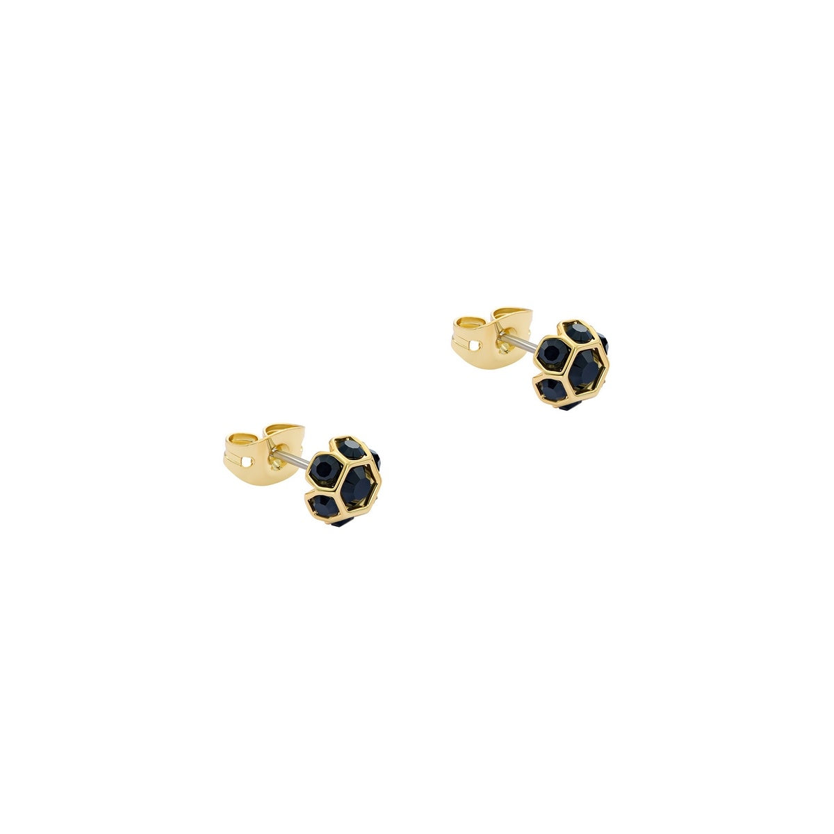 Ted Baker Gold Gemme Black Gem Cluster Stud Earrings