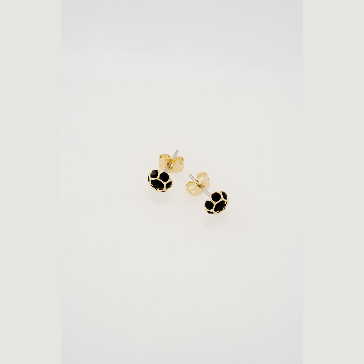 Ted Baker Gold Gemme Black Gem Cluster Stud Earrings