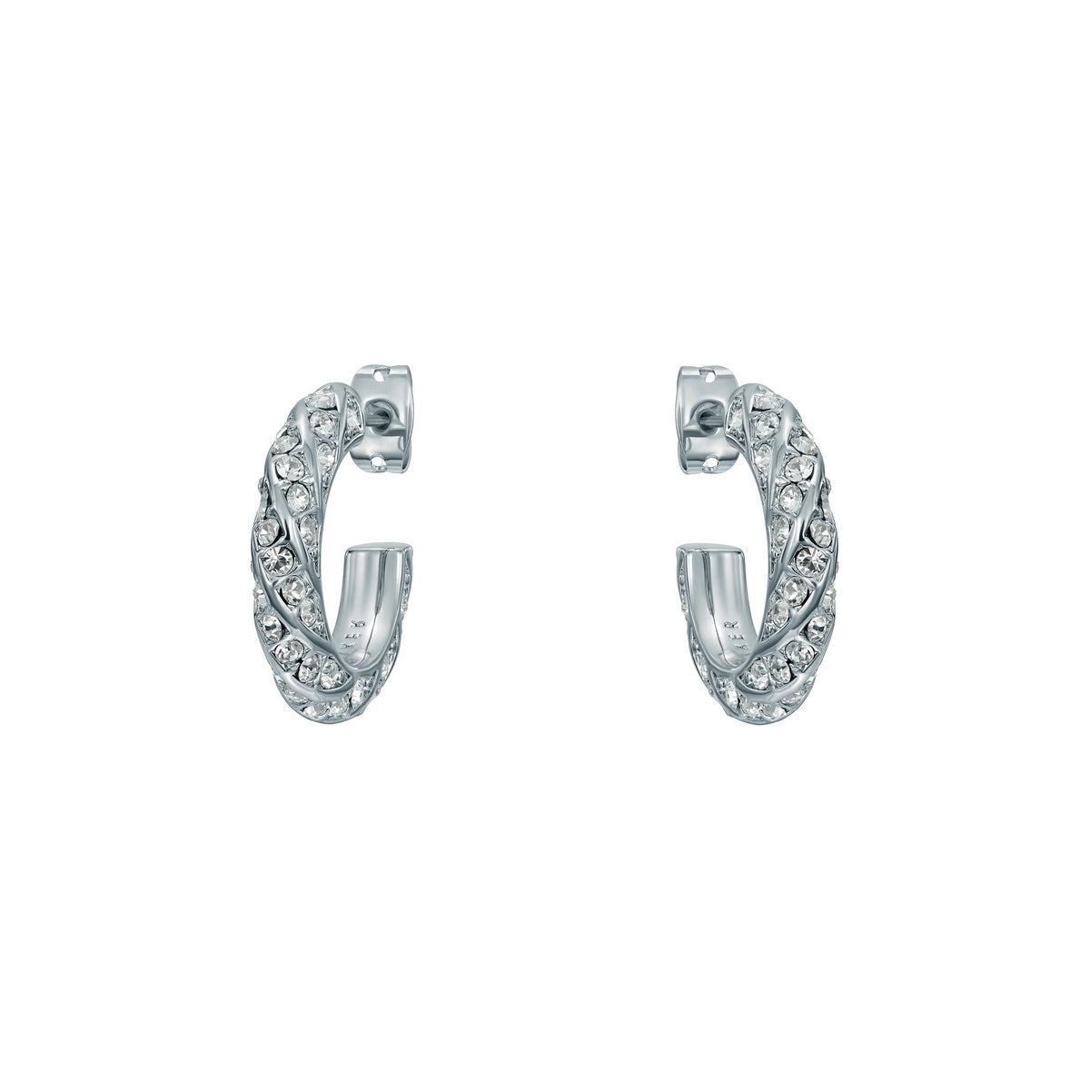 Ted Baker Silver Toni Crystal Twist Hoops