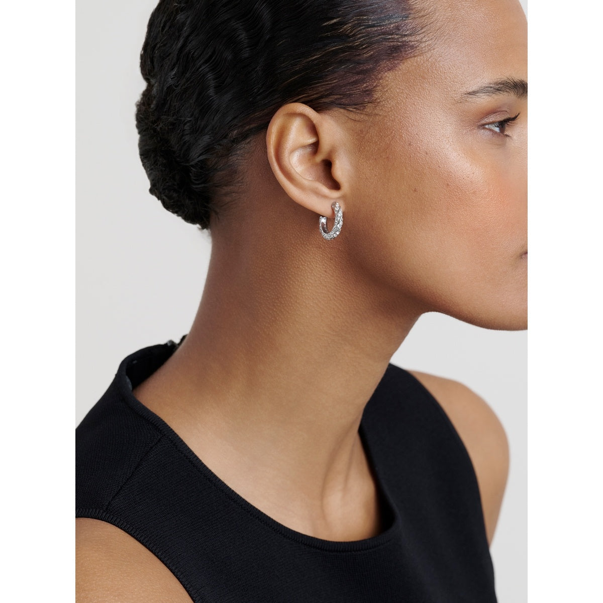 Ted Baker Silver Toni Crystal Twist Hoops