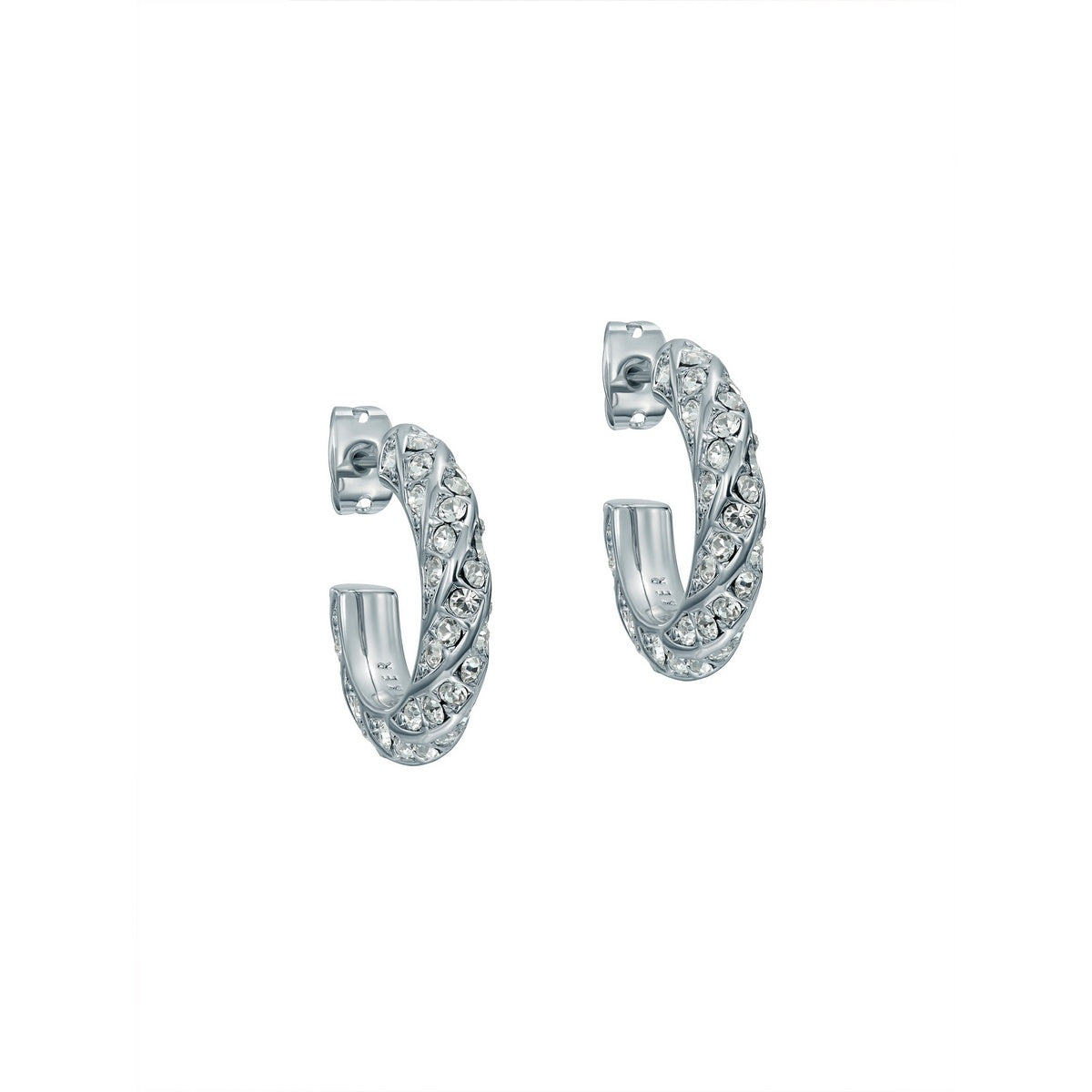 Ted Baker Silver Toni Crystal Twist Hoops