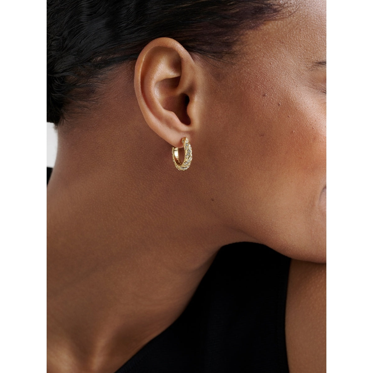 Ted Baker Gold Toni Crystal Twist Hoops
