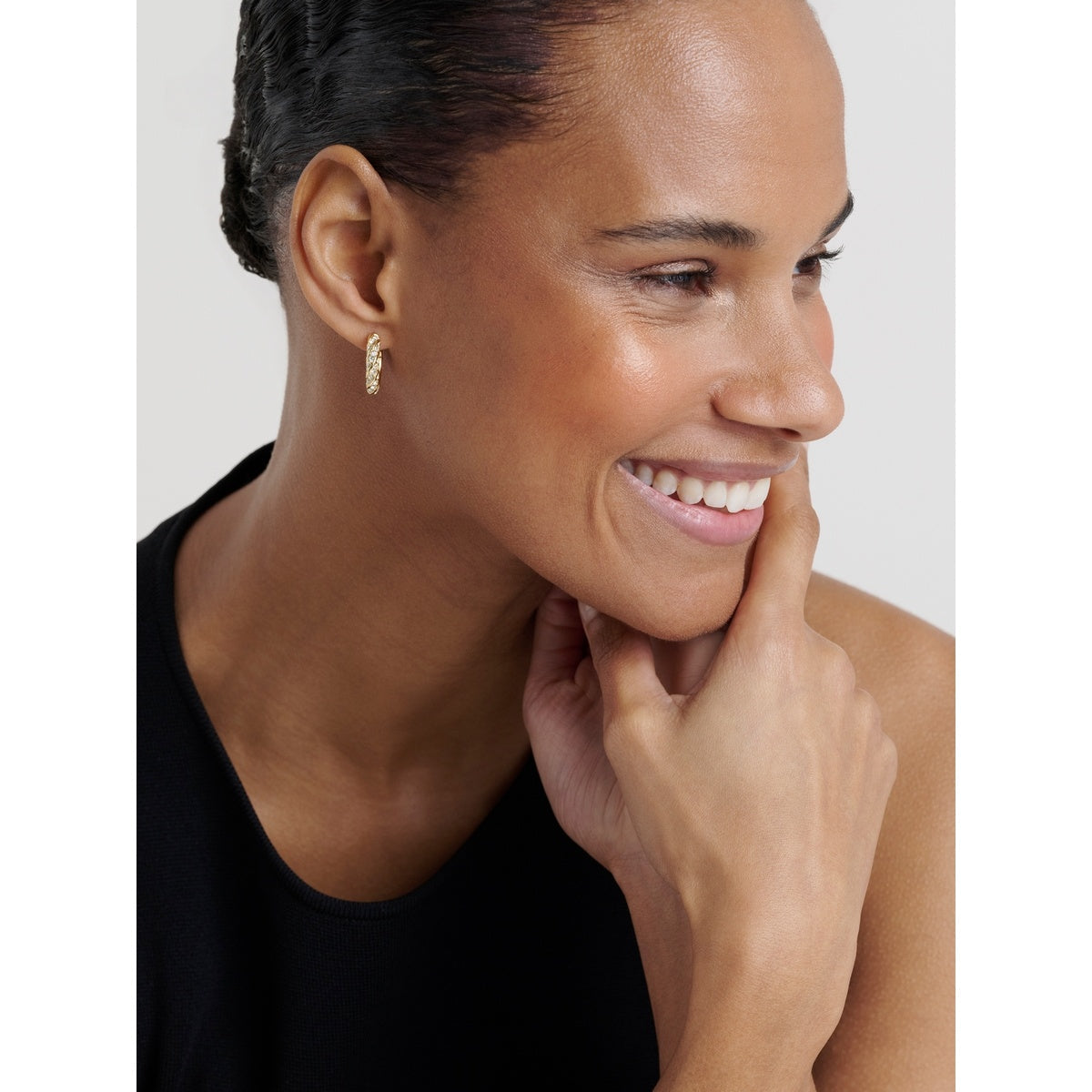 Ted Baker Gold Toni Crystal Twist Hoops